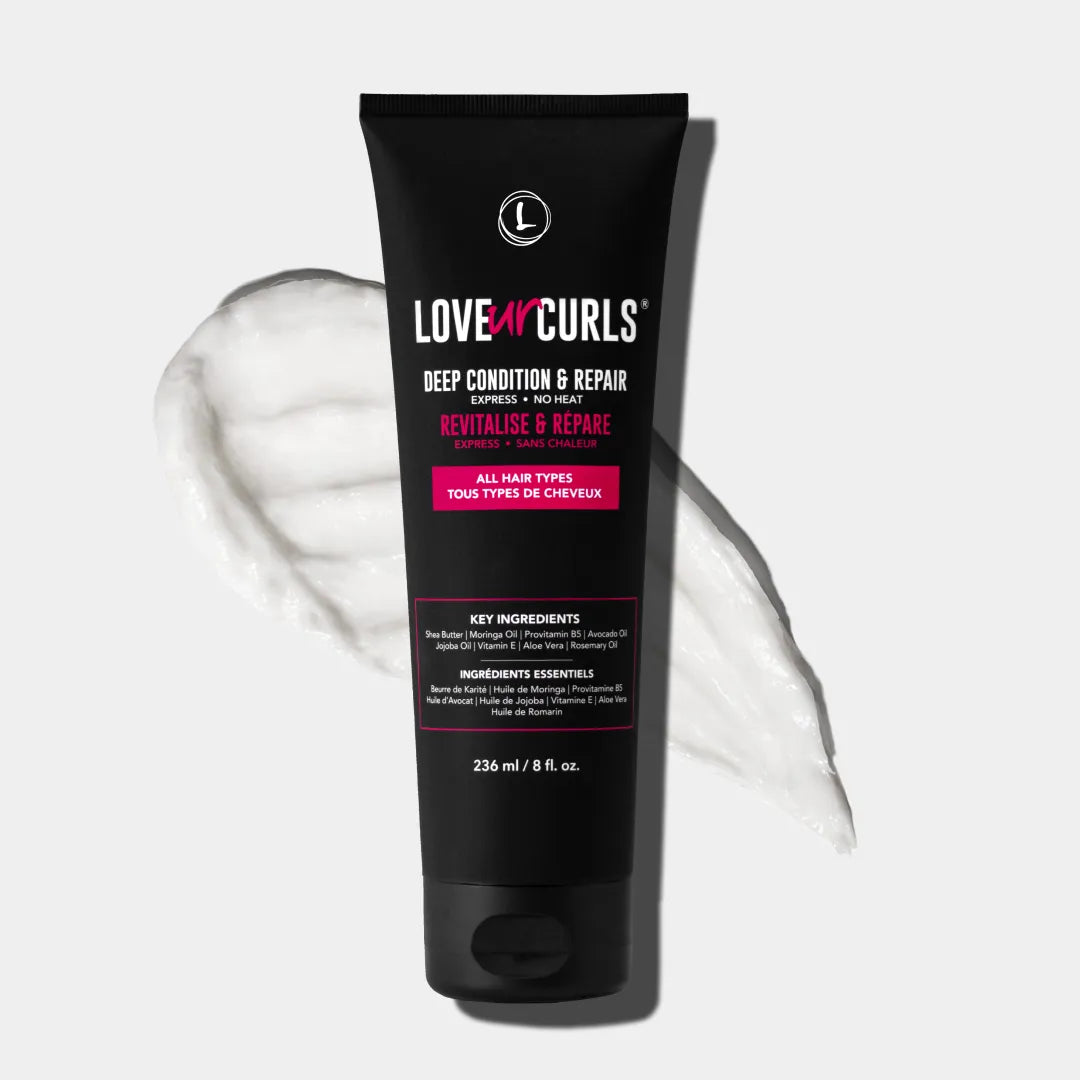 Love4Curls deep condition and repair product tube on a white background