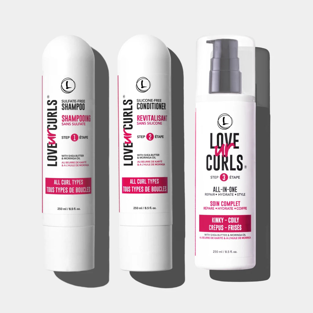 3 step system - shampoo conditioner with the kinky coily styler
