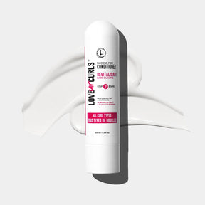 Love Ur Curls conditioner bottle on a white background