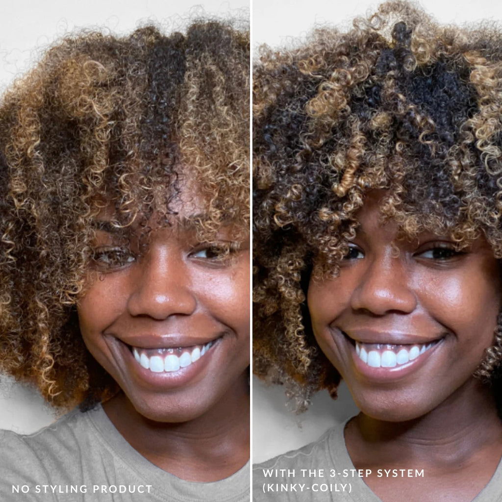 fragrance free 3 step system with the conditioner shampoo and the styler model application 