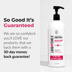 Love Ur Curls conditioner bottle with promotional text on a white background